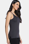 Zivame Knit Poly Thermal Spaghetti Top - Neutral Gray — thumbnail 2